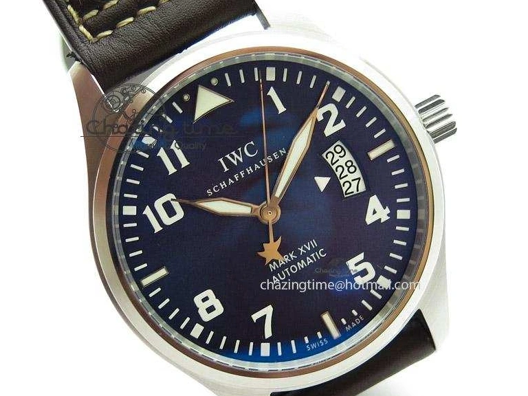 MIROTIME 0405 Mark XVII Le Petit Prince MK Maker 1:1 Best Edition SS Blue Dial A2892 On Brown Leather Strap GoodFit 7379